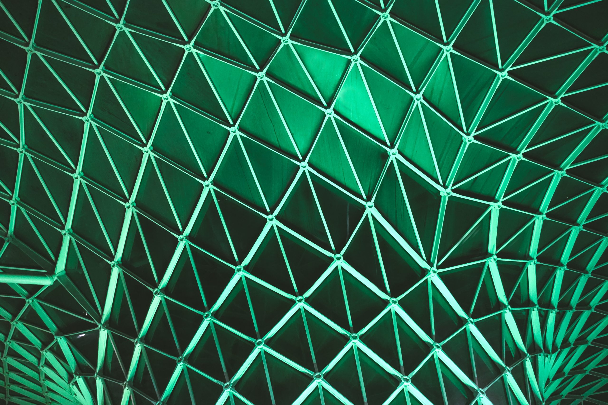 Abstract geometric green pattern