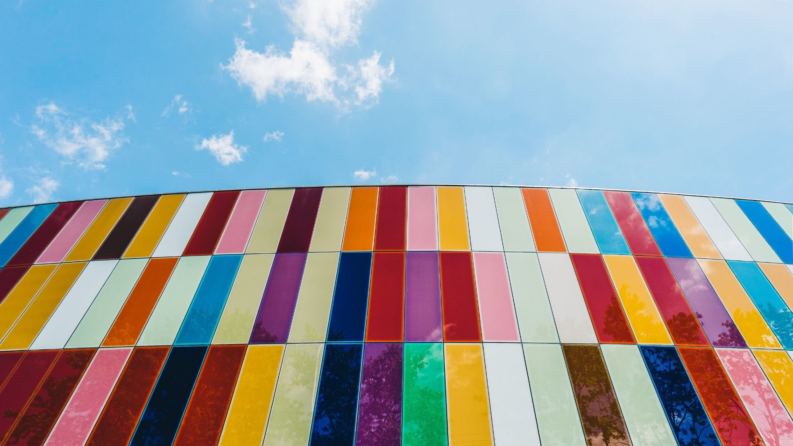 A colourful building facade