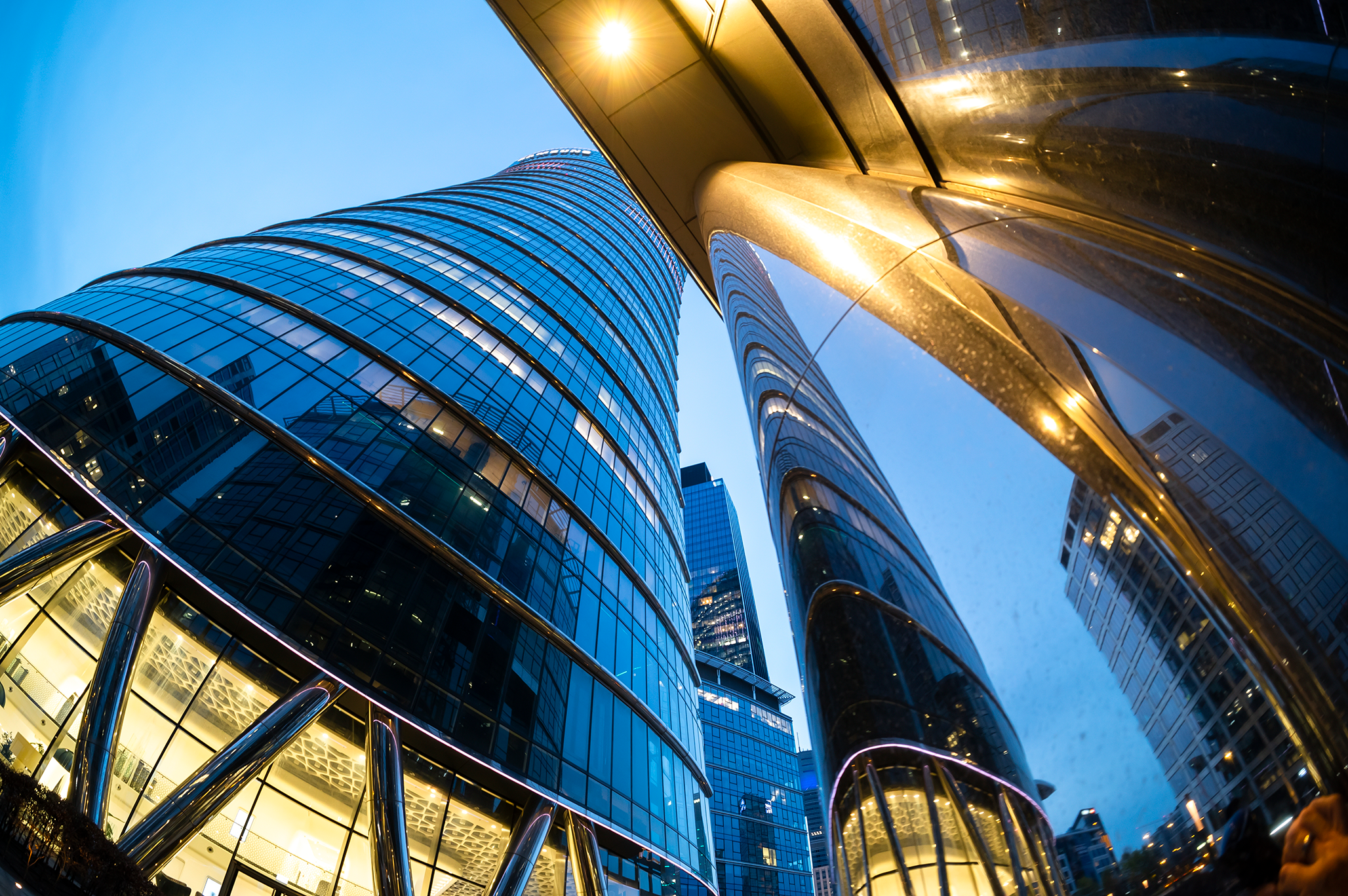 Modern office buildings